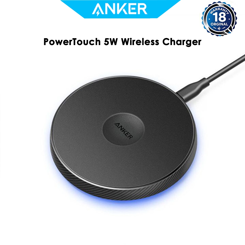 ที่ชาร์จไร้สาย Anker 5W รุ่น PowerTouch สีดำ ชาร์จง่ายไม่ต้องใช้สาย