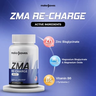 MakeMoves ZMA (60 แคปซูล) - ซีเอ็มเอ ฟื้นฟูกล้ามเนื้อ นอนหลับมีคุณภาพ
