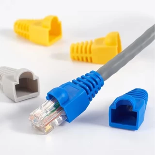 RJ45 Boot LAN 6.5mm ยางหุ้มหัวแลน ป้องกันสายหัก รองรับ Cat5 Cat5e Cat6 Cat7 (50ชิ้น) สีขาว/เทา/ดำ/แดง/เหลือง/น้ำเงิน