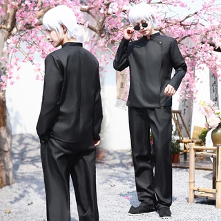 Satoru Gojo คอสตูมคอสเพลย์ อะนิเมะ Jujutsu Kaisen ชุดนักเรียนมัธยมปลาย ด้านบน กางเกง แว่นตา