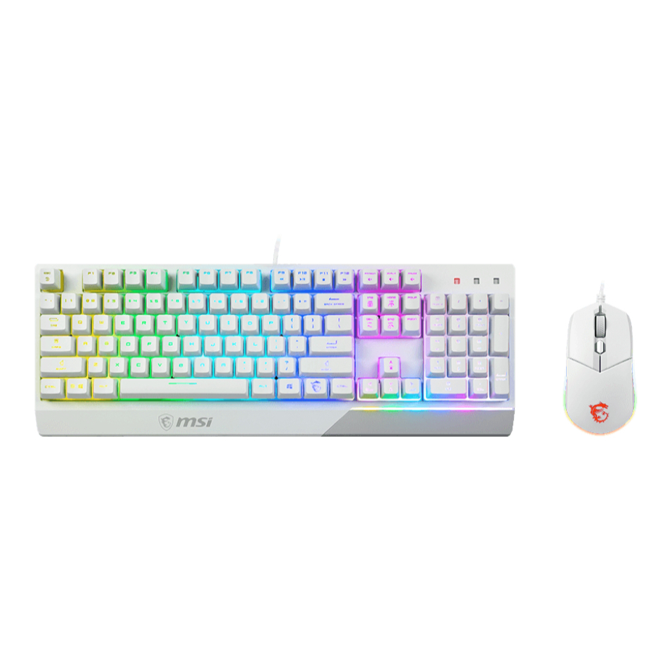 MSI VIGOR GK30 COMBO คีย์บอร์ดและเมาส์ WHITE TH รุ่น VIGOR-GK30-COMBO-WH-TH สีขาว