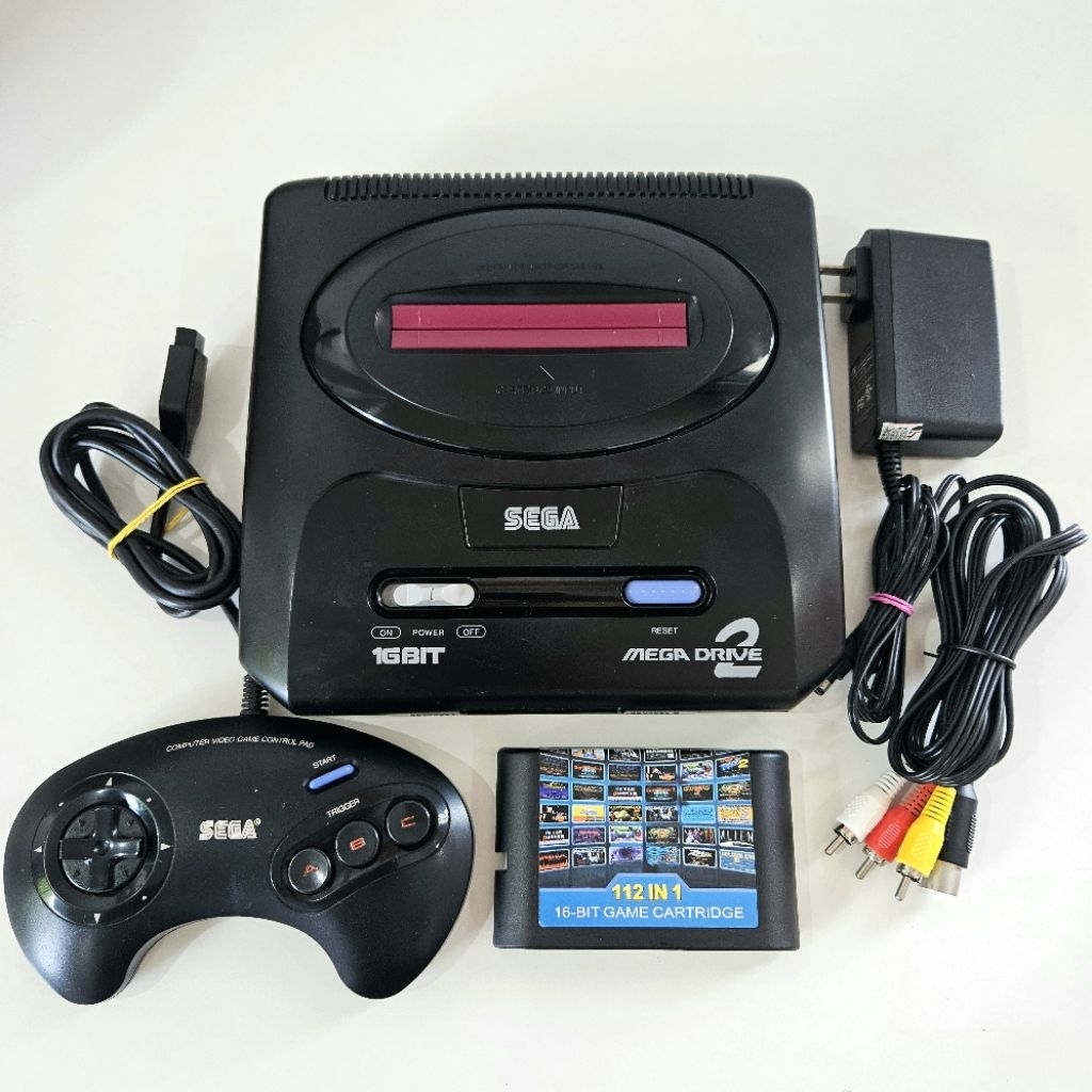 Sega Mega Drive 2 • 112 Games in 1 Cartridge • Fully Tested เครื่องญี่ปุ่น 16-bit พร้อมตลับเกม 112 i