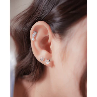 More Than Piercing: MP29 Lady Heart Dangle *waterproof* จิวหู/ต่างหู