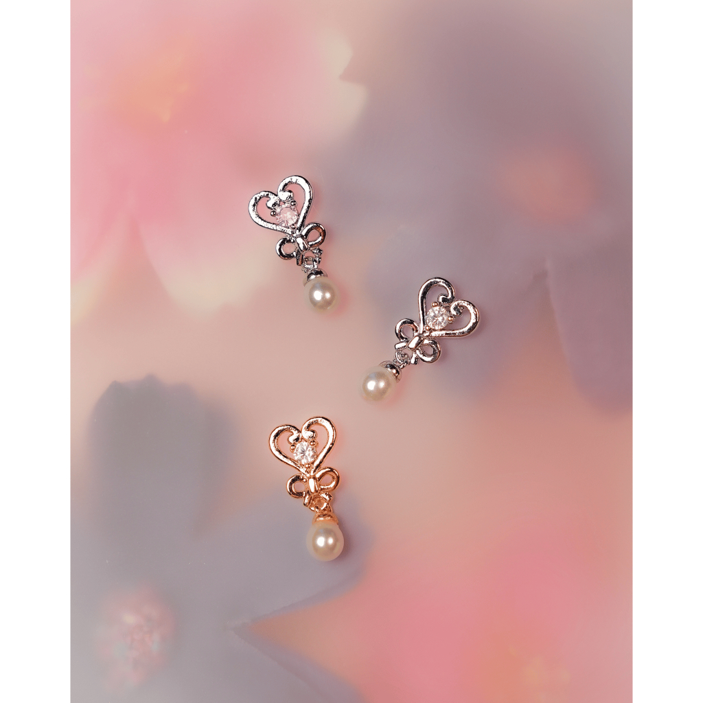 More Than Piercing: MP29 Lady Heart Dangle *waterproof* จิวหู/ต่างหู