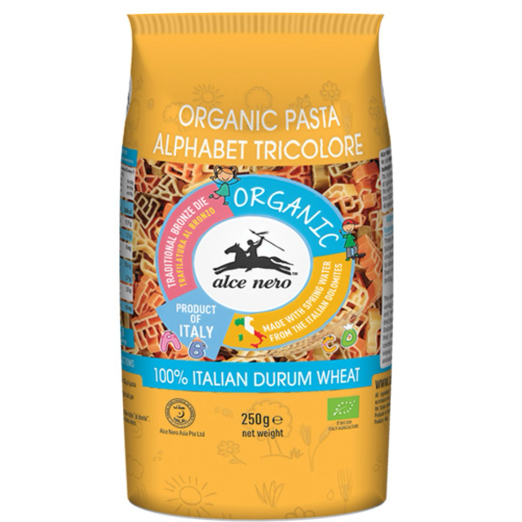 Alce Nero Organic Grano Duro Flower Pasta/Alphabet/Whole Wheat Fusilli/Penne Wholemeal/Wheat Spaghet