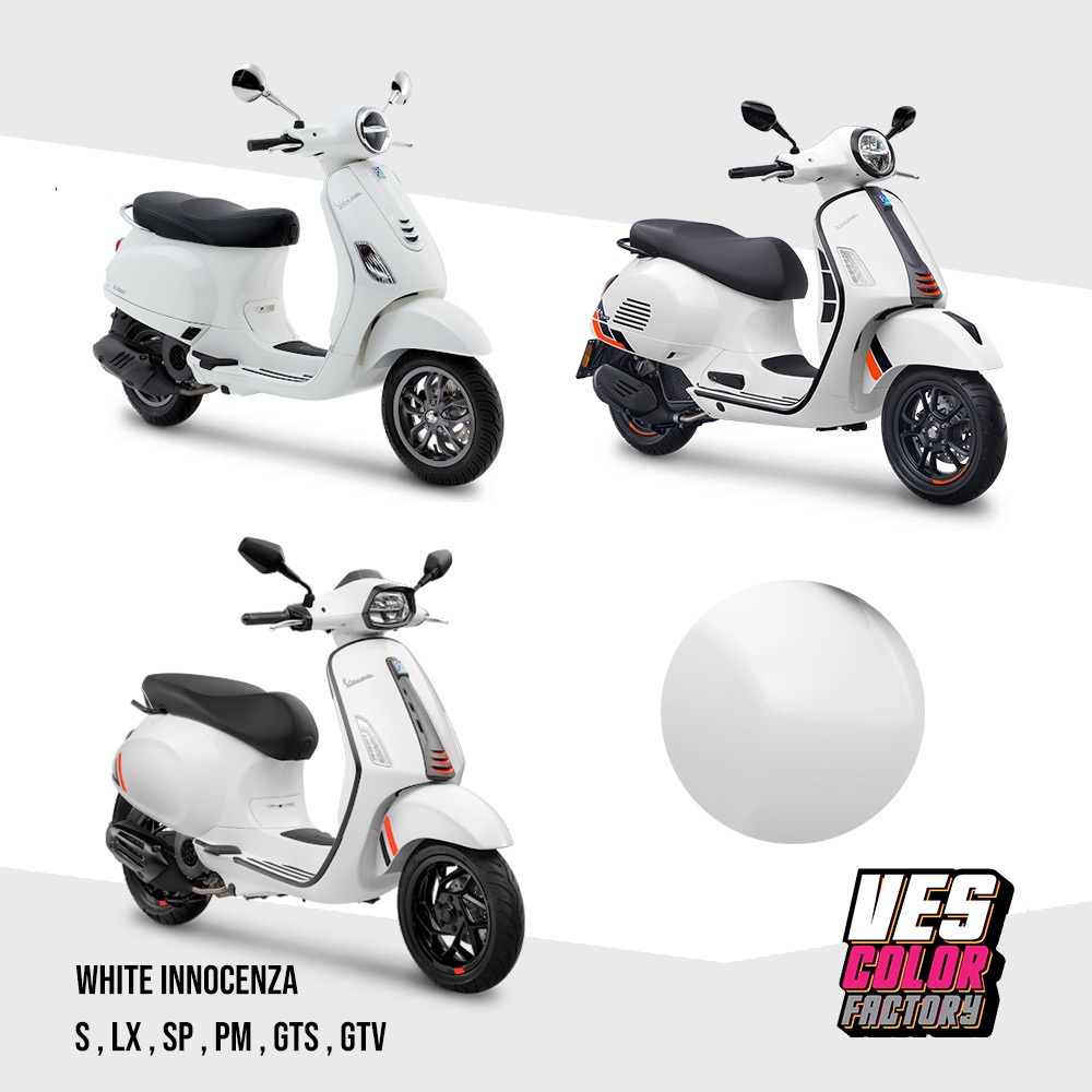 สีแต้มเวสป้า สีขาว Vespa 2K ทุกรุ่นทุกสี แบ่งขายจากอู่สีเวสป้าโดยเฉพาะ