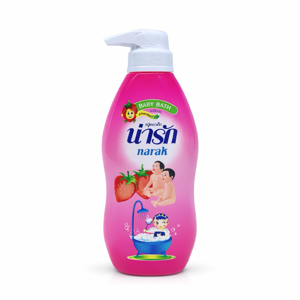 Narak baby bath สบู่เหลวเด็กน่ารัก ผสมสตรอเบอร์รี่  320มล.