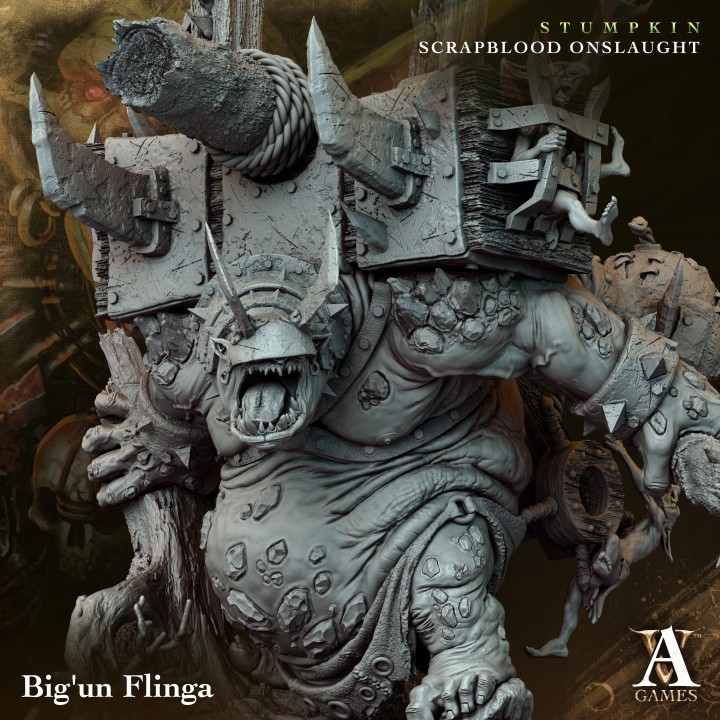 Stumpkin : Scrapblood Onslaught : Collection : Miniature Resin โมเดลบอร์ดเกม ผลิตตามสั่ง DnD Tabletop Orc