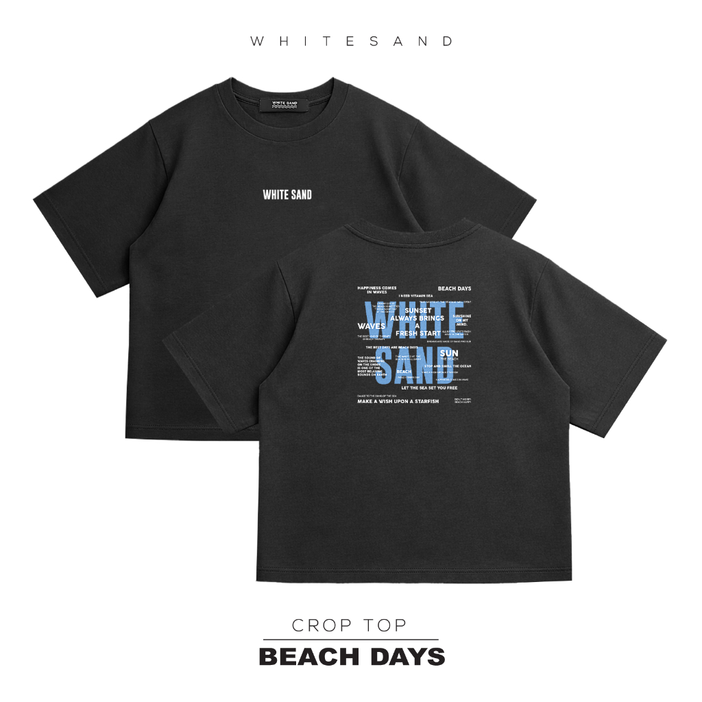 WhiteSand Crop Top | เสื้อครอป ลาย Beach Days