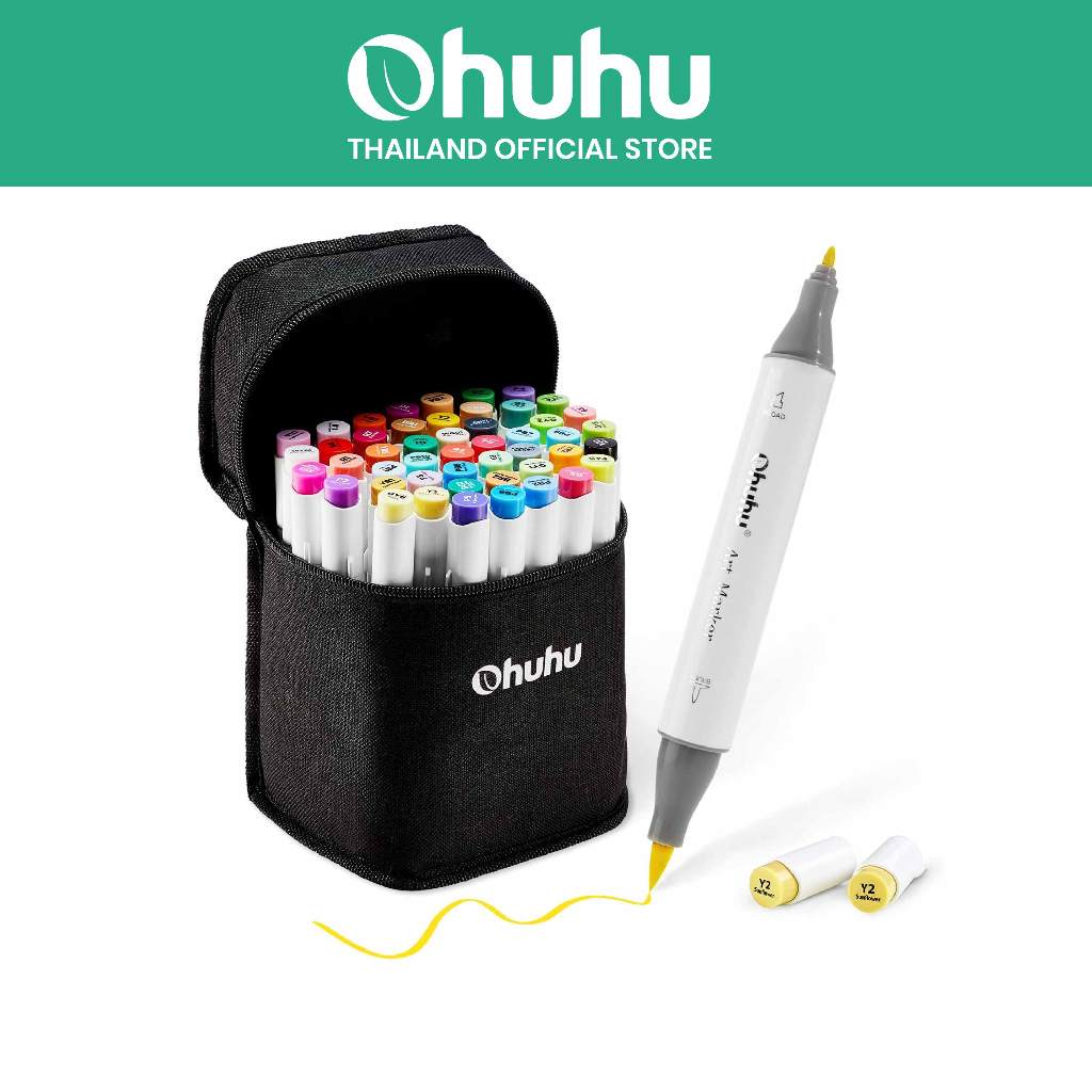 FOLIO ART : ปากกามาร์คเกอร์ Ohuhu 48 Classic colors  BRUSH & FINE (Honolulu B Series) 90215