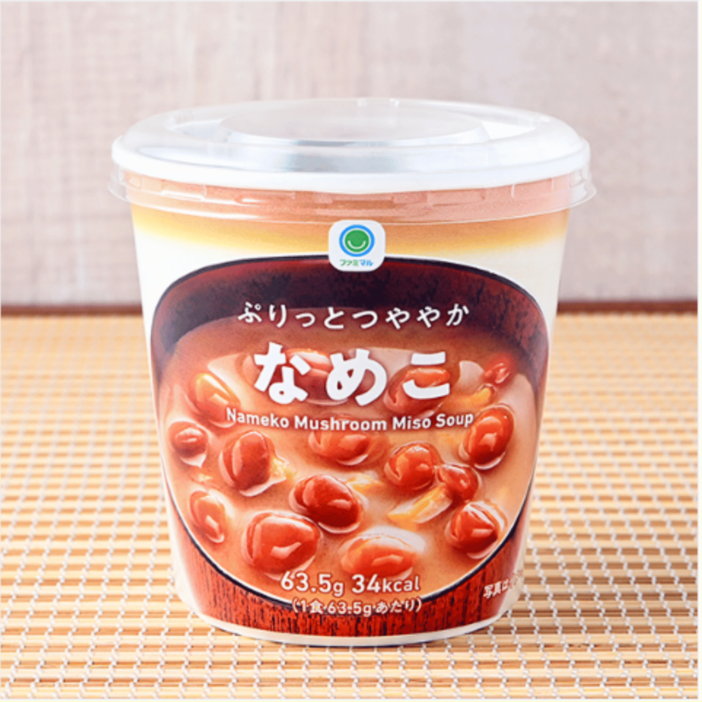 FamilyMart Glossy Plump Nameko Mushroom Miso Soup Japanese Instant Soup Cup Authentic Flavor