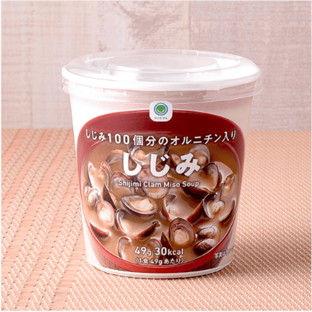 FamilyMart Shijimi Clam Miso Soup Shell-On Rich Flavor Japanese Instant Soup Cup Direct Import