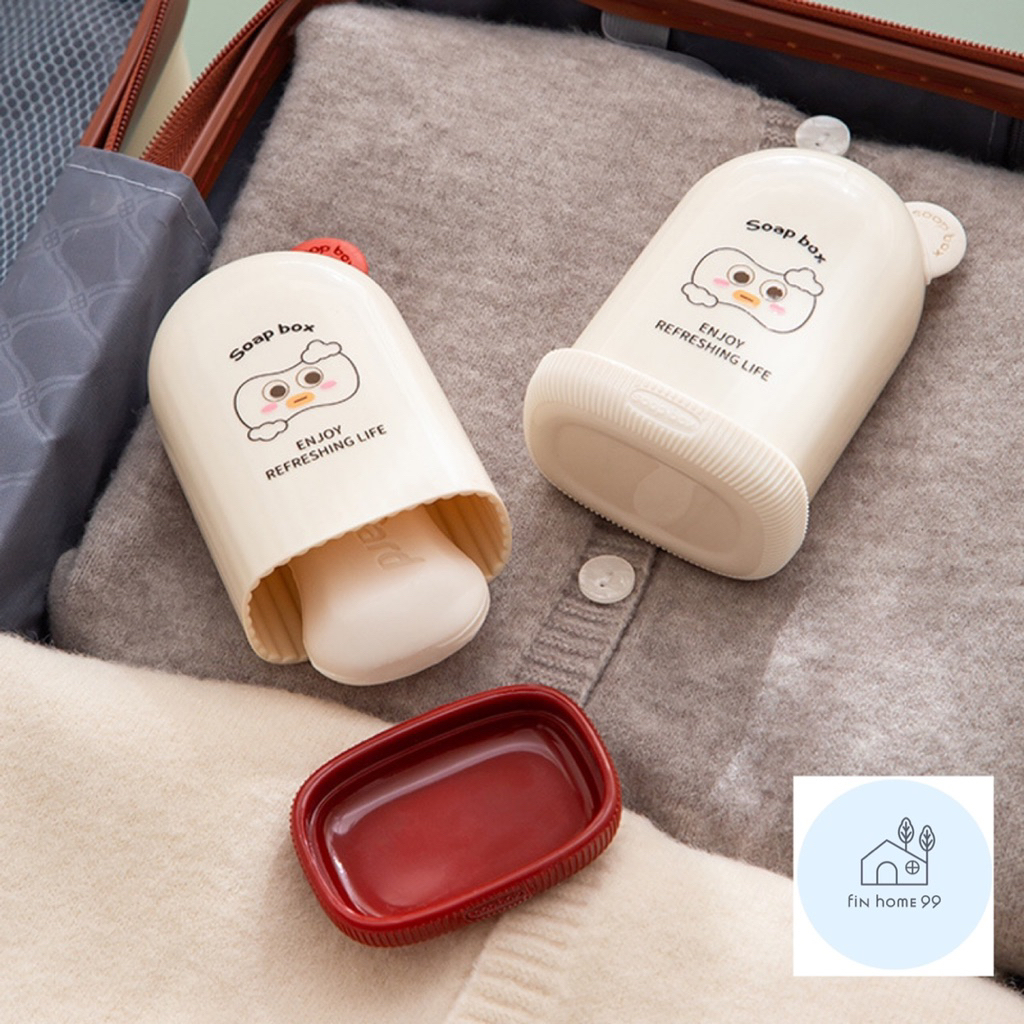 🧸กล่องสบู่ แบบพกพา ที่ใส่สบู่ก้อนสำหรับพกพา สําหรับใส่สบู่ เหมาะกับการพกพาเดินทาง ตั้งแคมป์ เดินป่า