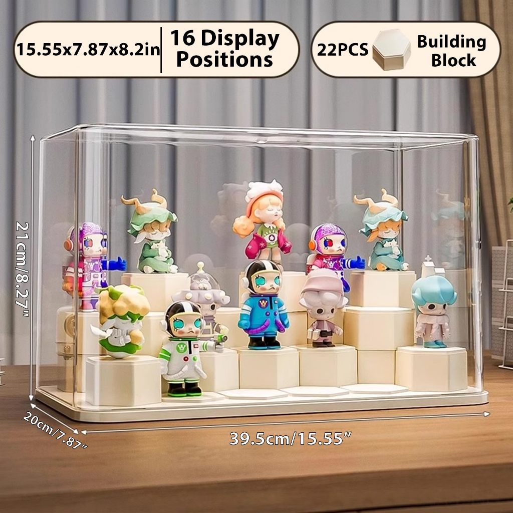 กล่องโมเดล DIY สำหรับแสดงสินค้าโมเดล รูปหูมิกกี้เมาส์ กล่องตุ๊กตาพร้อมบล็อกตัวต่อ