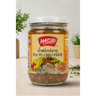 น้ำพริกปลาทู ขวดแก้ว 200 กรัม ตราแม่ศรี