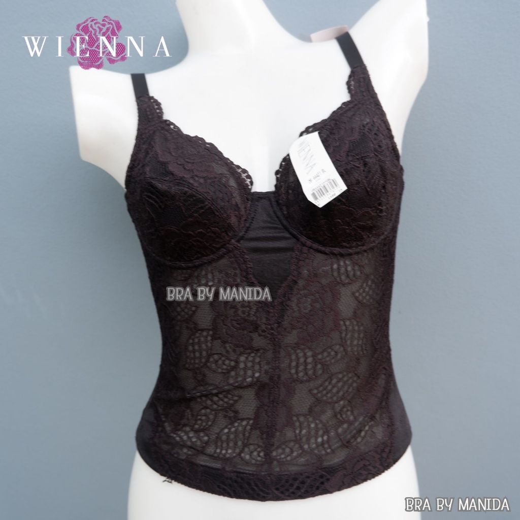 ✨งานใหม่ แท้ ✨ Wienna (DB44421) - Long Bra บราตัวยาว แบบเต็มเต้า มีโครงไม่มีฟองน้ำ ราคาปกติ 1,400 บา