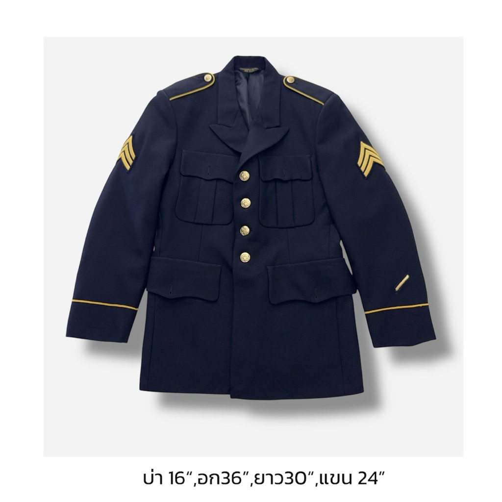 Male Army Service Uniform ASU Dress Blue Enlisted Coat Jacket เครื่องแบบทหารอเมริกา