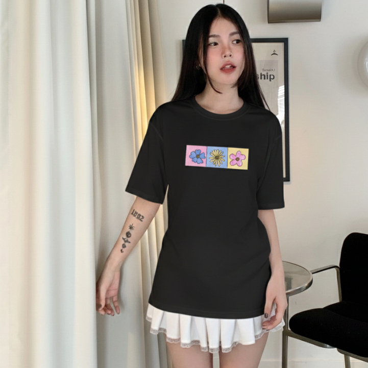 Just Wear เสื้อยืดOversize Tee Flower (a21)