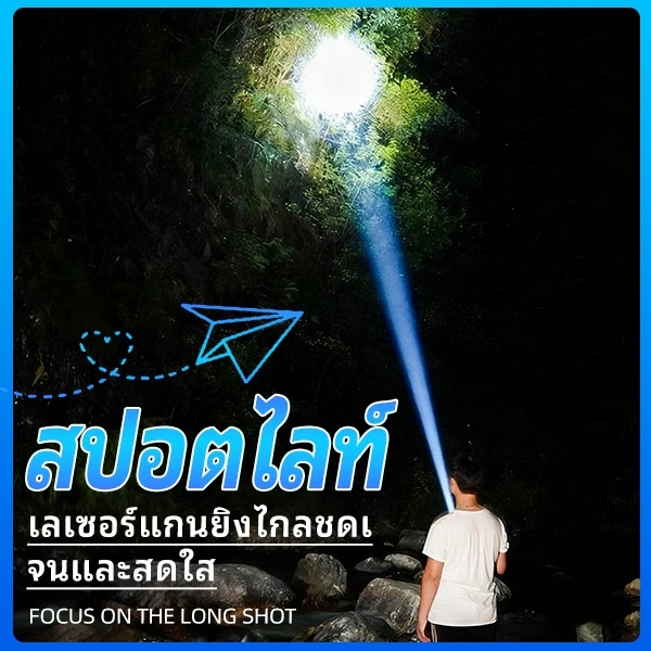 Super Tribe ไฟฉายพกพา LED แรงสูง ชาร์จ Type-C thumbnail 9