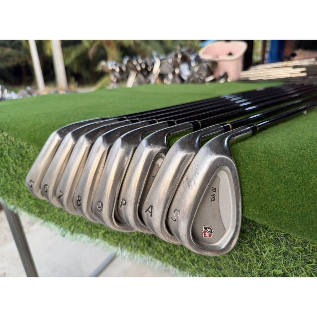 ไม้กอล์ฟมือสอง ชุดเหล็ก Wilson Tab III-มีเหล็ก 5-6-7-8-9-P-A-S (รวม 8 ชิ้น) -ก้านกราไฟต์ FLEX-S สภาพ