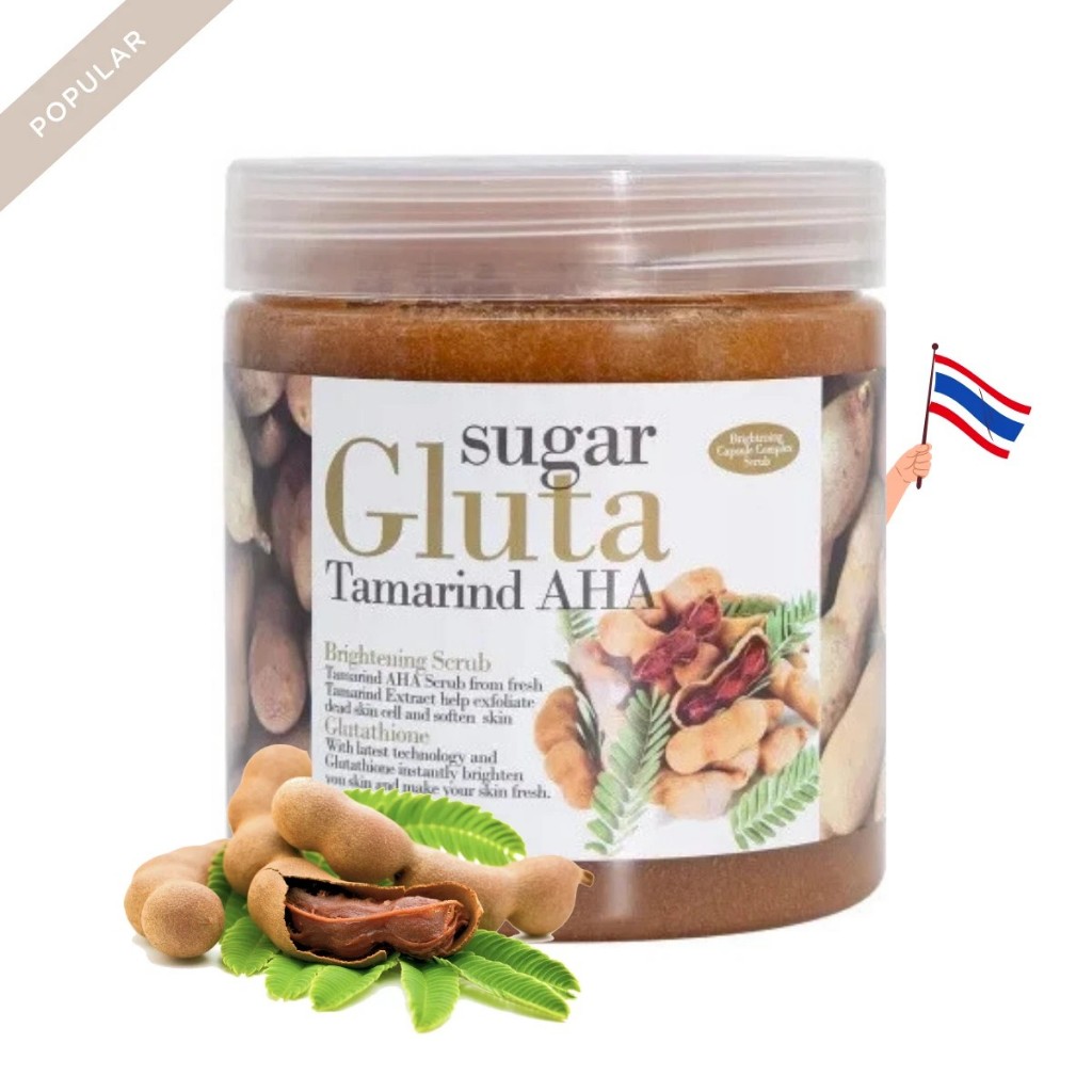 สครับมะขามขัดผิวขาว | SUGAR GLUTA | Tamarind AHA Brightening Scrub (700 g.)🥇EVEANDBOY