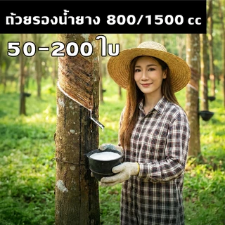 ถ้วยใส่น้ำยางพารา 800/1500cc (50-200ใบ) จอกยางพารา กะลายาง - 0350-351