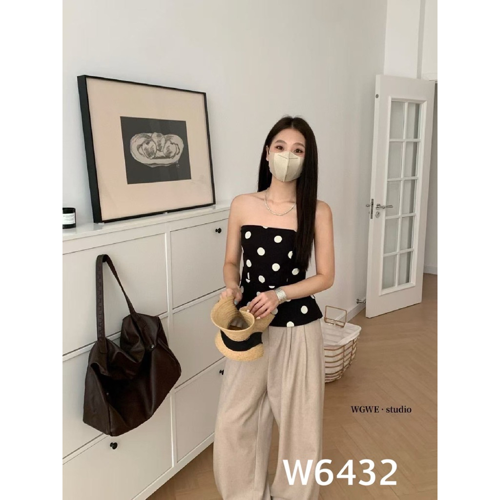 W6432 เสื้อเกาะอก Tag🛍️🇰🇷WGWE - รูปที่ 4