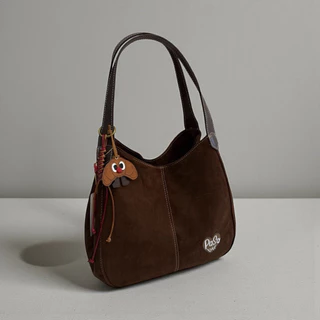 (ไม่มีจี้ห้อย) กระเป๋า suede bag รุ่น MILIE 6ช่องใช้งาน