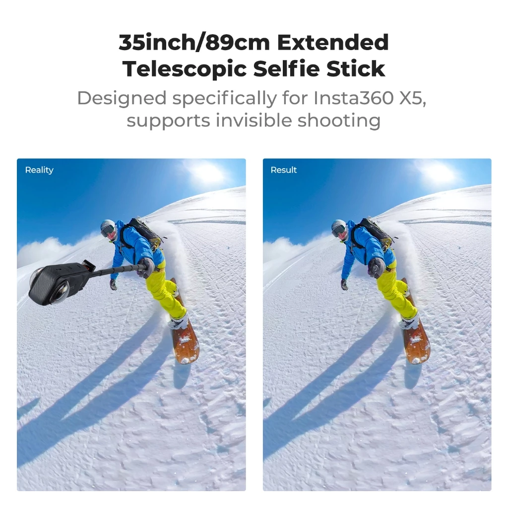 K&F CONCEPT Magnetic invisible Selfie Stick ไม้เซลฟี่พับได้ 89ซม. สำหรับInsta360 X5/X4 Air thumbnail 4