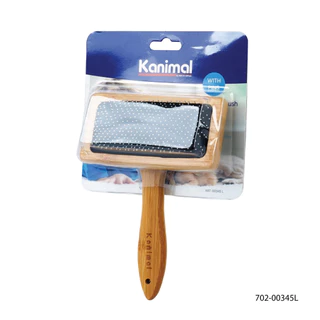 [00345L] Kanimal Slicker Brush แปรงสลิคเกอร์ หวีสางขน (มีหมุด) ลดการเกิดสังกะตัง สำหรับสุนัขและแมว Size L 11.5x18.5 ซม.