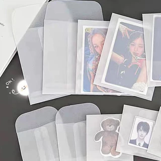 แพค10ชิ้น ซองจดหมายโปร่งแสง ซองจดหมายใสขุ่น DIY สำหรับใส่การ์ดและโปสการ์ด 3ขนาดให้เลือก