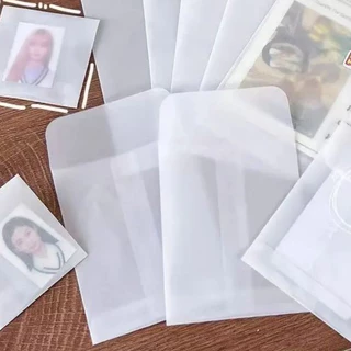 แพค10ชิ้น ซองจดหมายโปร่งแสง ซองจดหมายใสขุ่น DIY สำหรับใส่การ์ดและโปสการ์ด 3ขนาดให้เลือก