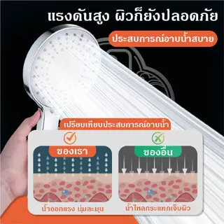 ⭕ แผงขนาดใหญ่ 13 ซม., ห้าเกียร์, หัวฝักบัวแรงดัน, การอาบน้ํา, ฝักบัวมือถือ, หัวฝักบัวทรงกลม