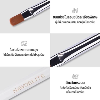 Nawoelite อุปกรณ์ทำเล็บ พู่กันทำเล็บหัวกลม สําหรับตกแต่งเล็บ DIYเครื่องมือทำเล็บ