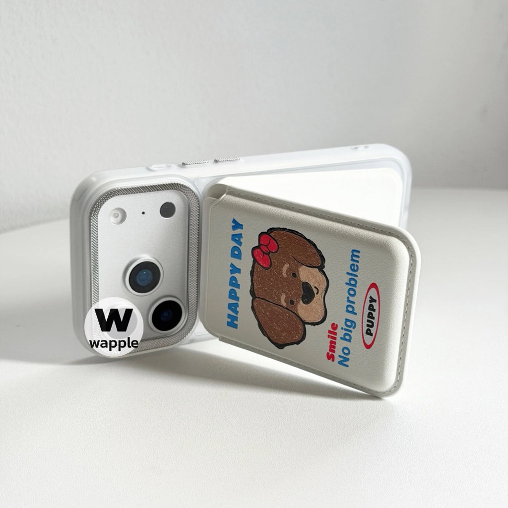 wapple-MagSafe Wallet Card Stand ลายการ์ตูน กระเป๋าติดโทรศัพท์ใส่บัตรได้2ใบ รูปที่ 6