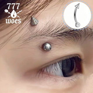 G23เกรดแพทย์ไทเทเนียมจิวคิ้วลายแหลมปลายแหลมลูกบอลแท่งงอไม่แพ…