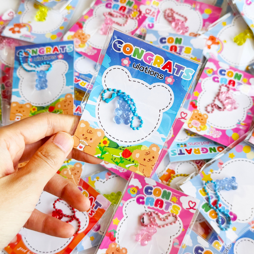 ของปัจฉิม พวงกุญแจ ลายหมี ดอกไม้ น่ารักๆ คละสี พวงกุญแจปัจฉิม ราคา ถูกที่สุด ดีลบีเคเค แกลเลอรีภาพที่ 4