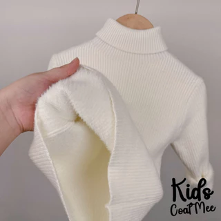 สเวตเตอร์คอเต่าไหมพรมผ้าร่องบุขนฟลีส สำหรัเด็ก KS49 JORY SWEATER
