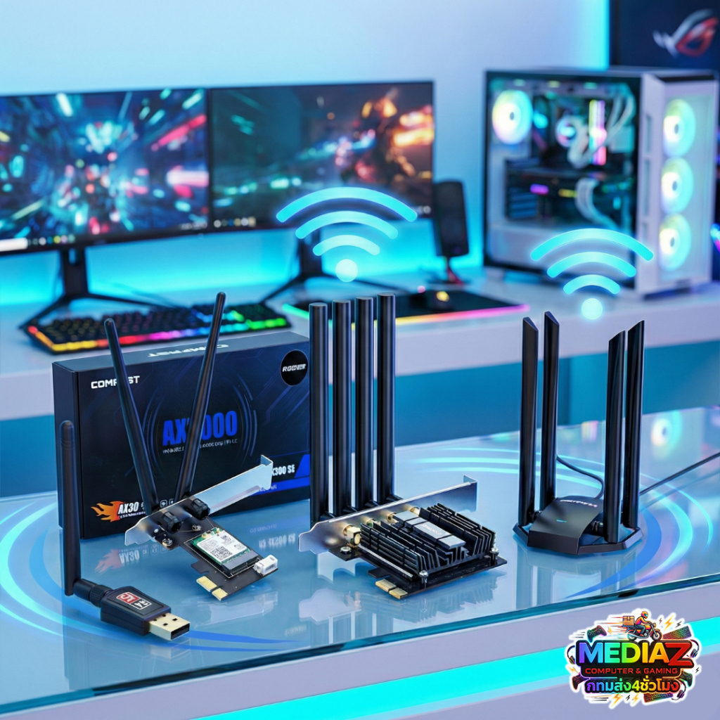 ส่งทันที wifi usb 1เสา 4เสา AX1800 2.4Ghz 5Ghz 1300Mbps Wireless Adapter 802.11 pc ตัวรับไวไฟ - รูปที่ 4