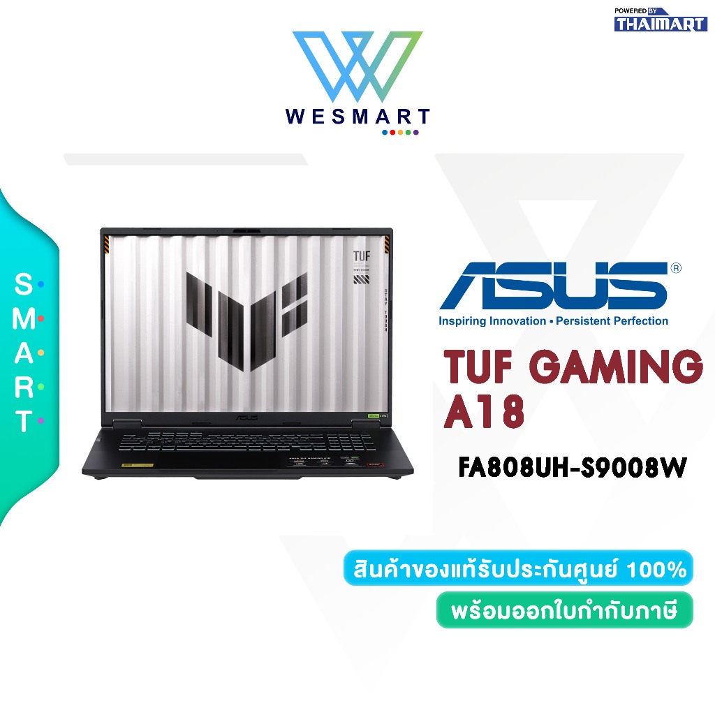 (Clearance) ASUS NOTEBOOK (โน้ตบุ๊ค) TUF Gaming A18 FA808UH-S9008W : DEMO สินค้าตัวโชว์/ประกันศูนย์ 