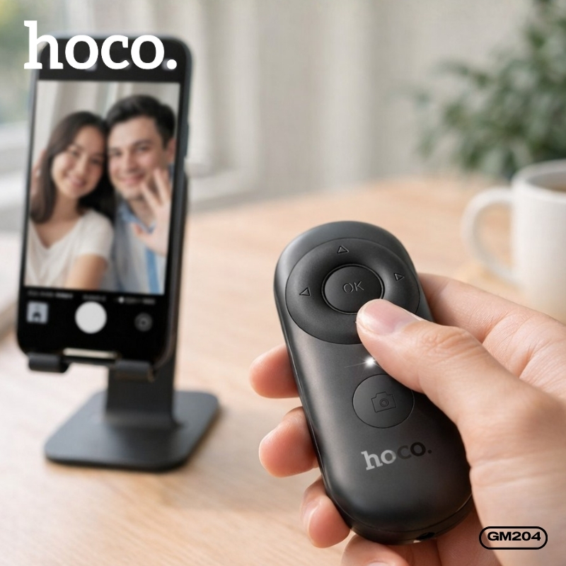 รีโมทถ่ายรูปมือถือขนาดพกพา Bluetooth 5.4 HOCO GM204 เสถียร ใช้งานได้ทั้ง ถ่ายภาพ/วิดีโอ/ดูคอนเทนต์/ควบคุมเสียง - รูปที่ 5