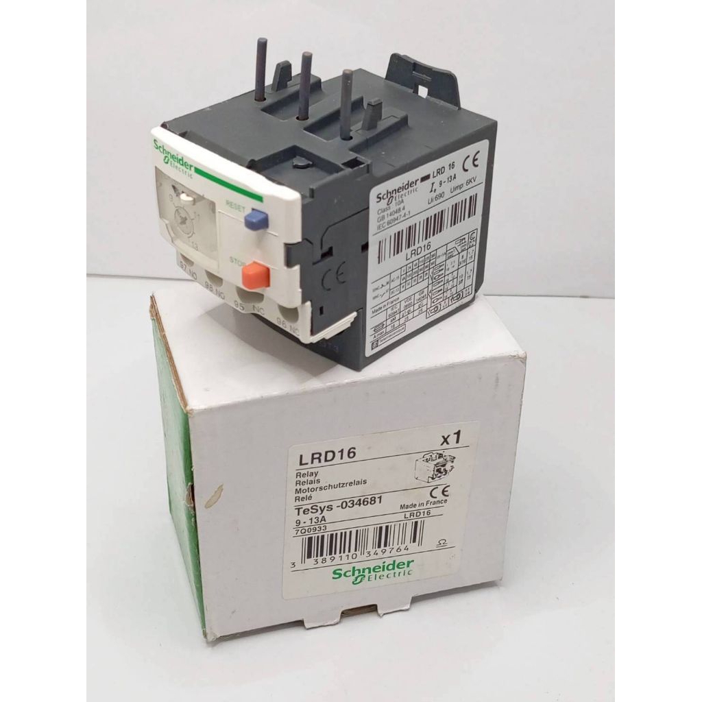 Schneider Electric Overload Relay โอเวอร์โหลดรีเลย์ รุ่น LRD16. LRD16 สินค้าถ่ายจากงานจริง ส่งจากกทม