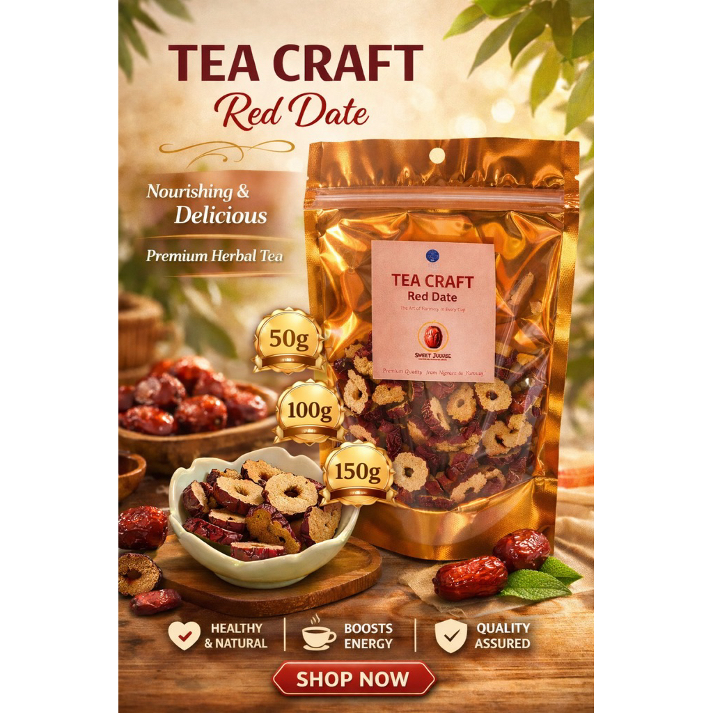 พุทราจีนอบแห้งหั่นสไลด์ บำรุงผิวและโลหิต