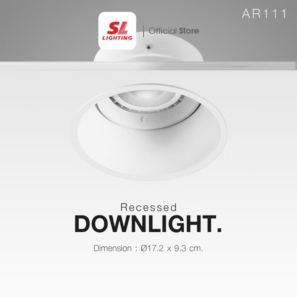 SL Lighting ดาวน์ไลท์ฝังฝ้า AR111 สีขาว รุ่น 6-W-766-AR111