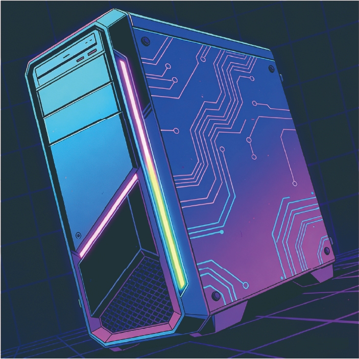 A complete computer with a 24-inch monitor