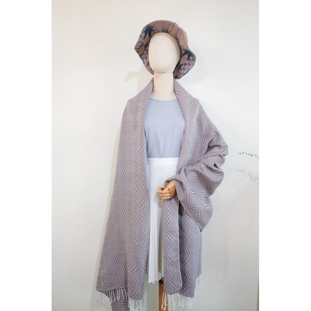 ผ้าฝ้ายทอมือ ผ้าทอยกดอก ยาว 1*2 เมตร 🧵🌸 - รูปที่ 4