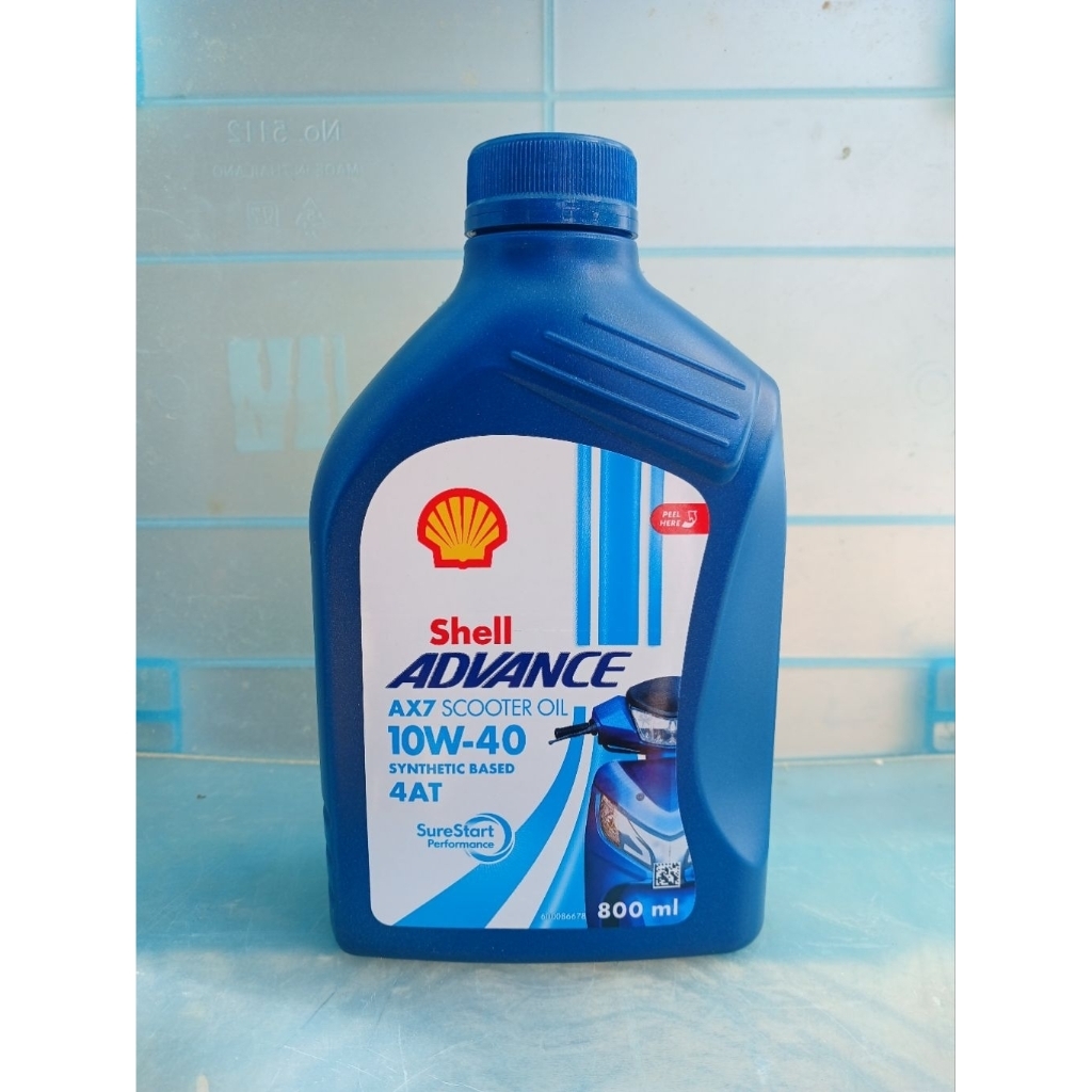 Shell ADVANCE AX7 SCOOTER OIL 10W-40 SYNTHETIC BASED 4AT  0.8L
