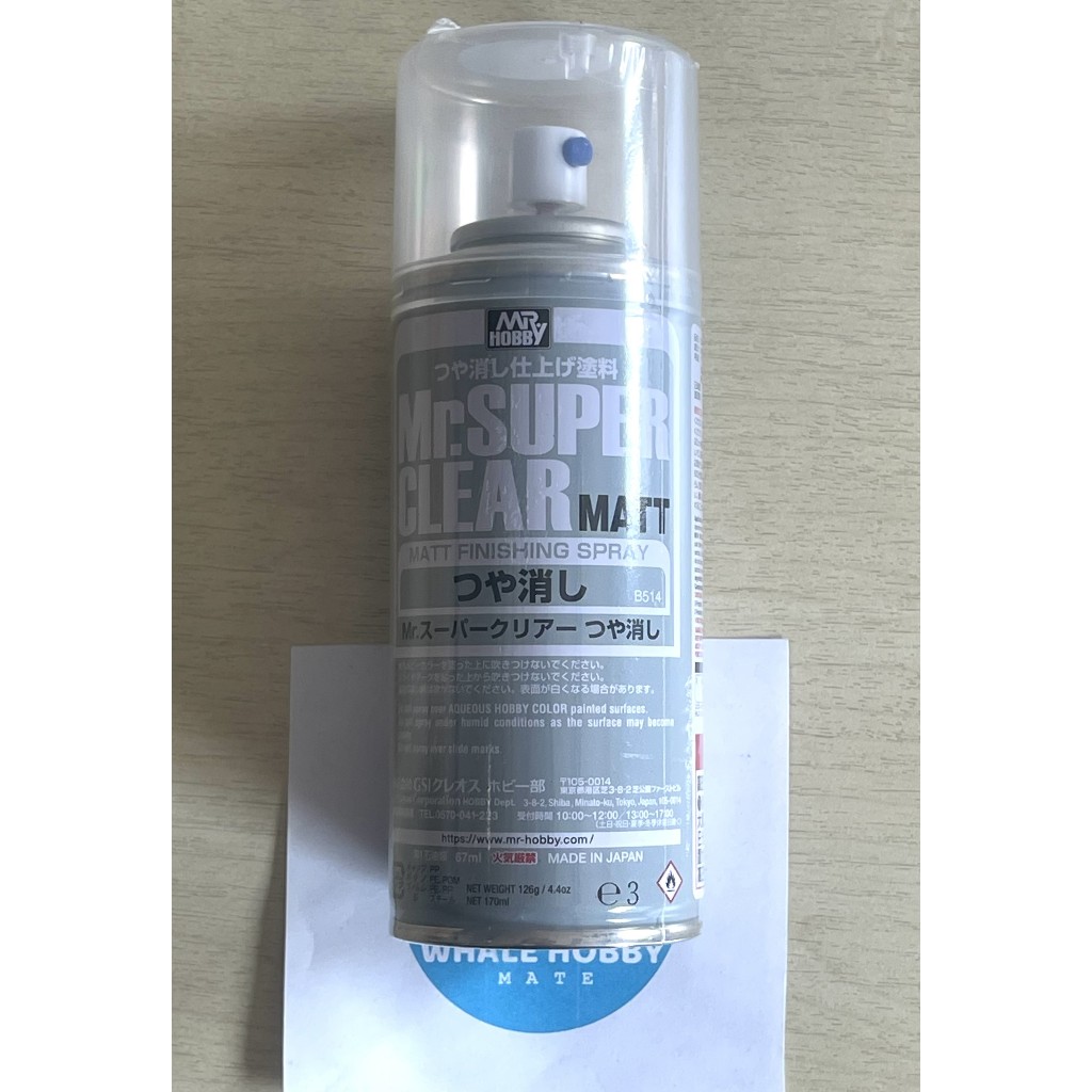 MR HOBBY SOLVENT BASED SUPER CLEAR B514(ด้าน) 170 ml. 514 สินค้าพร้อมส่ง !!!