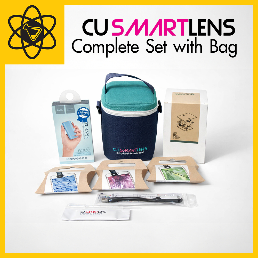CU Smartlens Complete Set with Bag ชุดอุปกรณ์เสริมกล้องจุลทรรศน์สมาร์ทโฟนแบบพร้อมใช้งาน