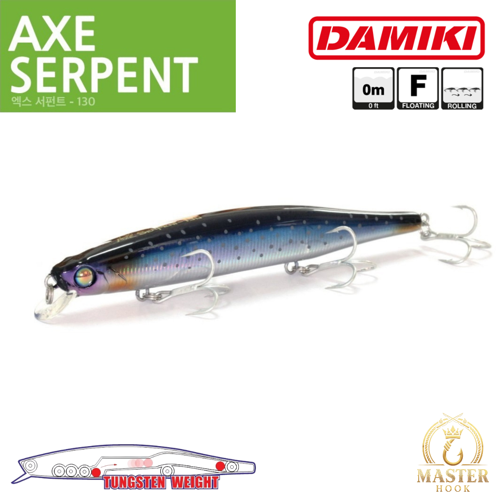 เหยื่อปลอม Damiki Axe serpent 130F
